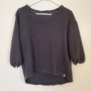 Marc New York Women's Sweatshirt M Black Cotton Lightweight Oversize